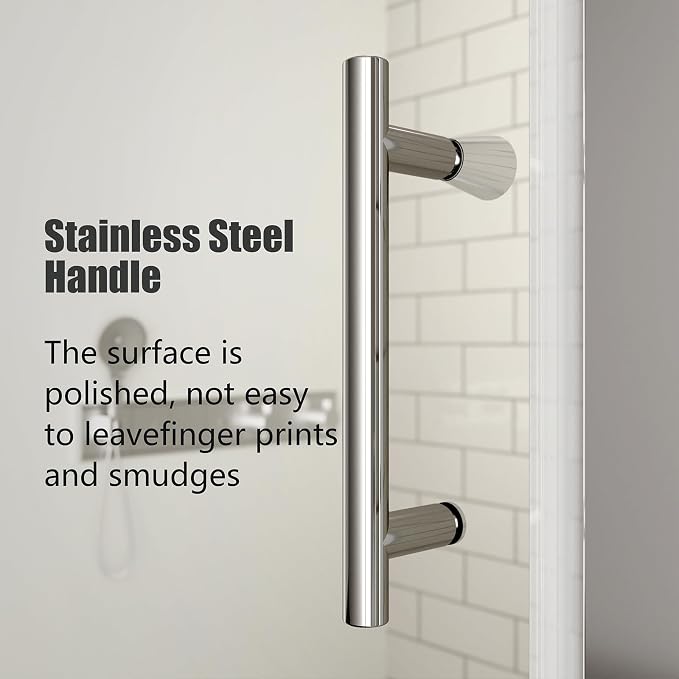 30-31.4" W x 72" H Shower Door, Royal Guard Frameless Pivot Shower Door - Image 4