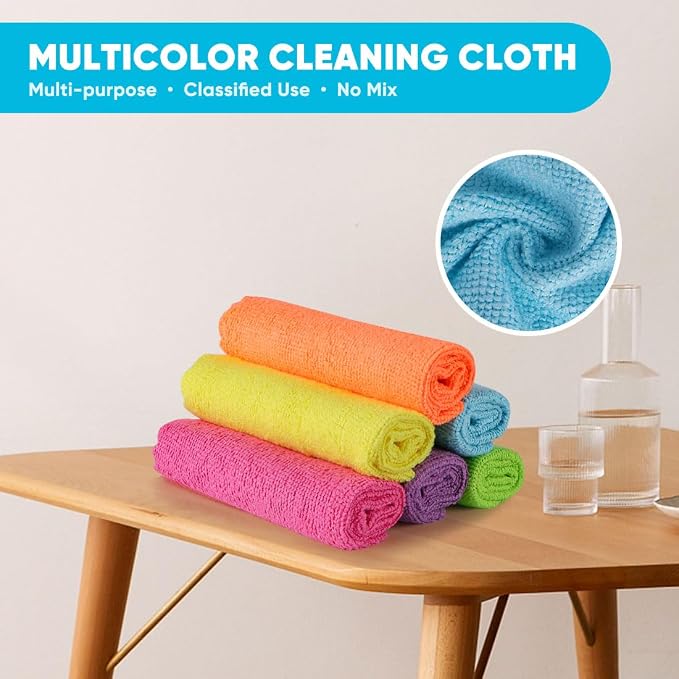 Orighty Microfiber Cleaning Cloth, 100 Pack Highly Absorbent Cleaning Supplies - Image 4
