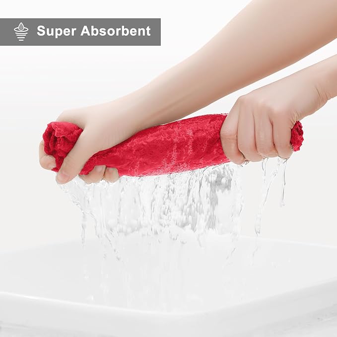 Homaxy 12 Pack Dish Towels for Kitchen, Super Soft and Absorbent Coral Velvet - Image 5