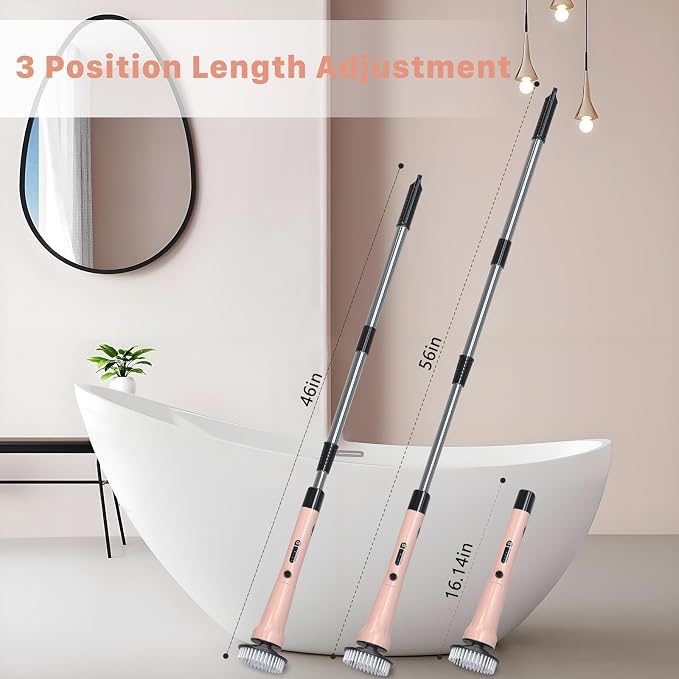 Electric Spin Scrubber, Hillyfe Bathroom Scrubber Electric - Image 7