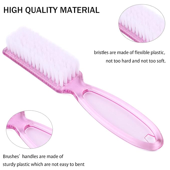 6 PCS Handle Grip Nail Brush, Hand Fingernail Cleaner Brush Manicure Tools - Image 2