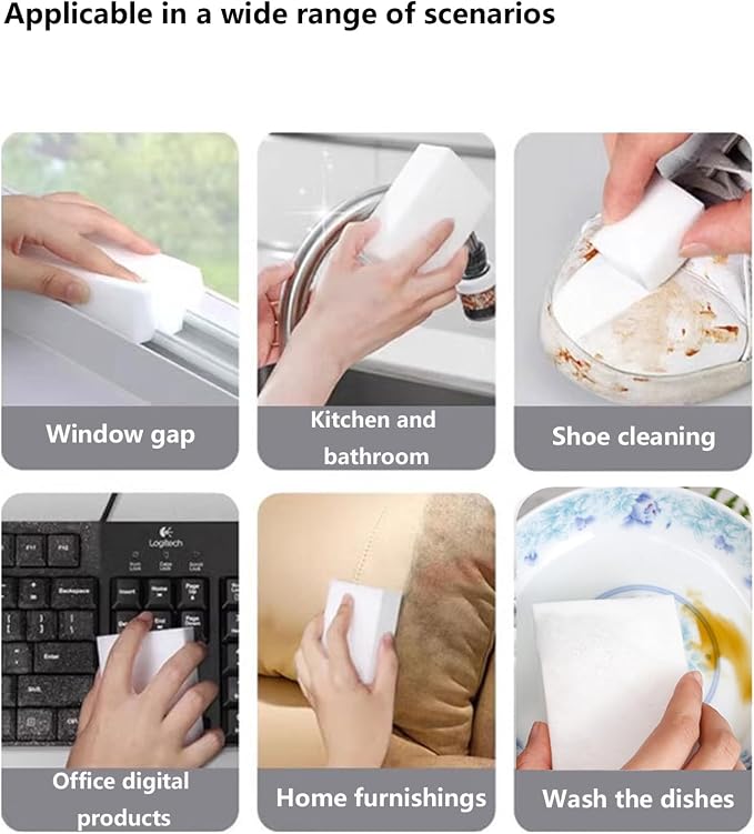 30PCS Magic Sponge Eraser Bulk White Melamine 1cm Sponge Cleaning - Image 4