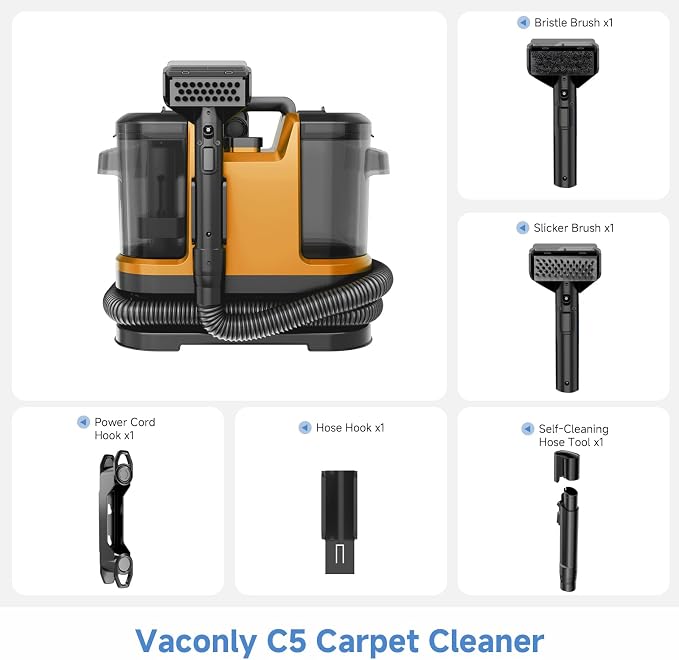 Portable Carpet & Upholstery Cleaner Machine, Handheld Spot Cleaner - Image 8