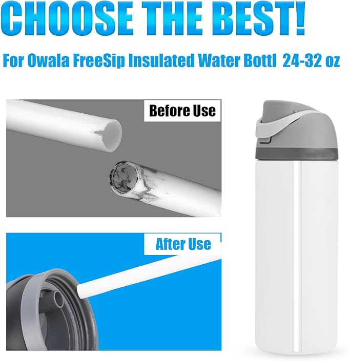 12pcs Replacement Straws for Owala, Reusable Plastic Straws - Image 5