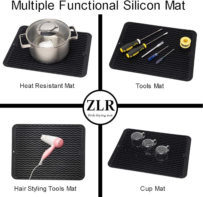 ZLR 2 Pcs Silicone Dish Drying Mats - Image 5