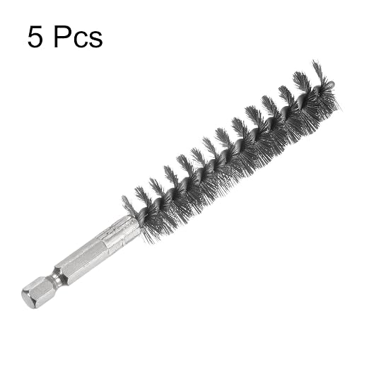 HARFINGTON 5Pcs Bore Brush Stainless Steel 17mm Dia Cleaning Twisted Wire Brush - Image 3