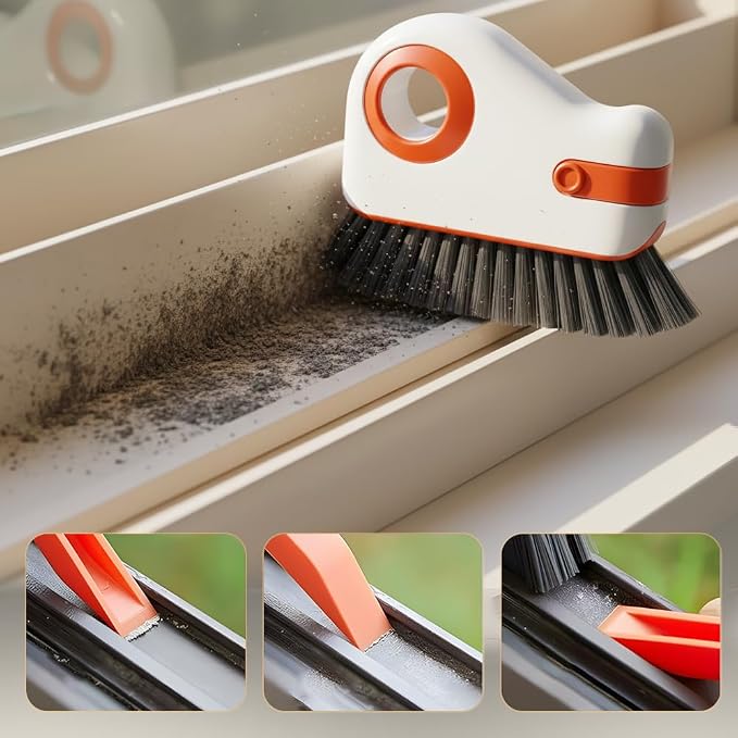 Window Groove Cleaning Brush, 2026 Upgrade 2 in 1 Multifunction Hard Bristle - Image 3