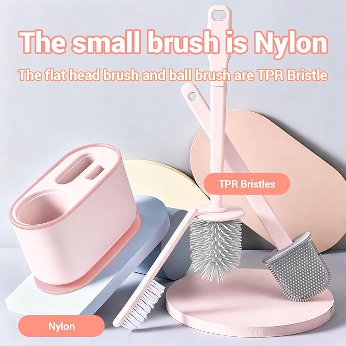 Toilet Brush Set, Bathroom Accessories, Toilet Bowl Cleaners, Deep Cleansing - Image 8