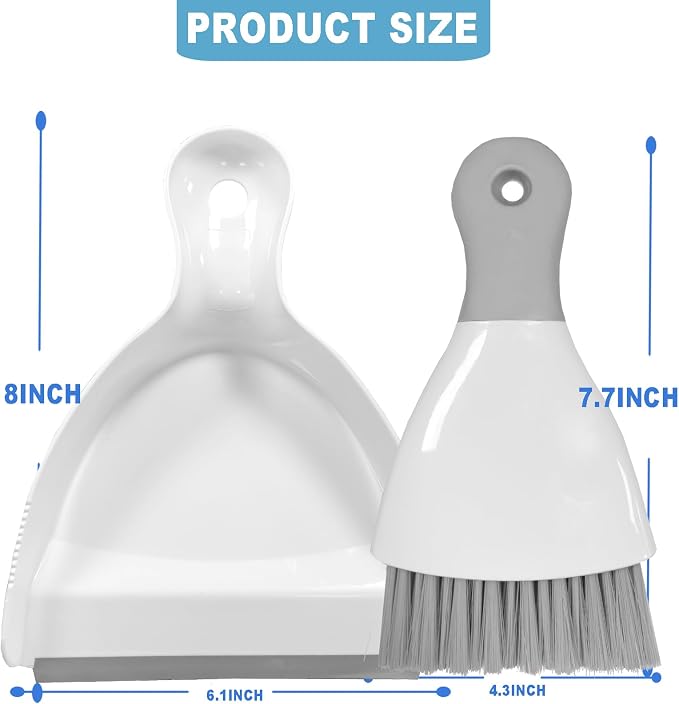 Mini Broom with Dustpan Combo Set Small Dust pan and Brush Set Quick Cleanup - Image 7