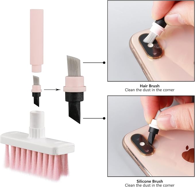 Soft Brush Keyboard Cleaner, Computer Cleaning Tool Kit, 7 in 1 Multipurpose - Image 6