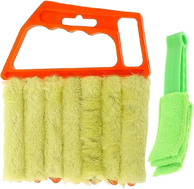 TOYANDONA 2pcs Blinds Cleaning Brush Set, 7-Finger and 3-Finger Window Shutter by TOYANDONA