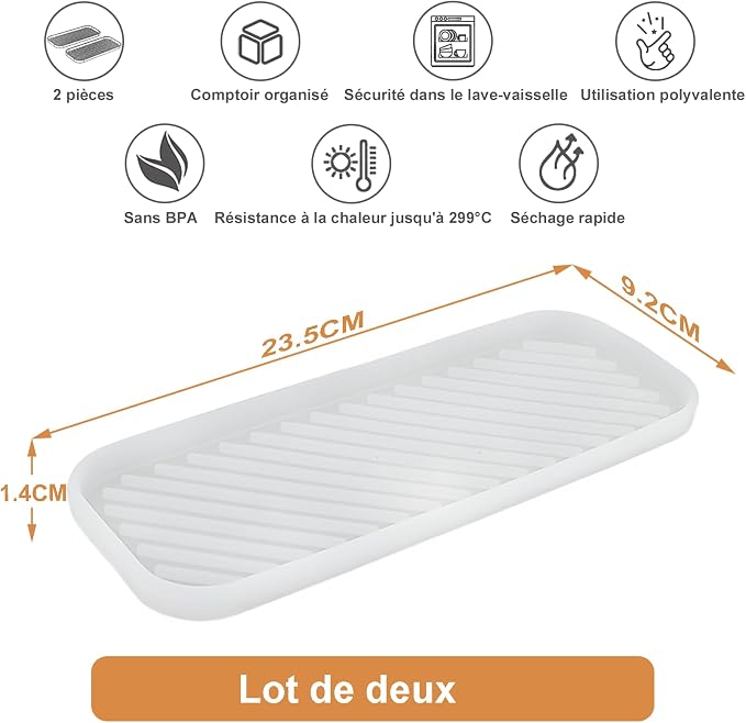Silicone Organizer Tray, Soap and Sponge Holder - Image 2