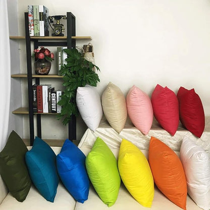 Thmyo 4-Pack 100% Cotton Comfortable Solid Decorative Throw Pillow Case Square Cushion Cover Pillowcase Sublimation Blank Pillow Covers Thanksgiving DIY Throw Pillowcase for Sofa(24x24inch/60x60cm)