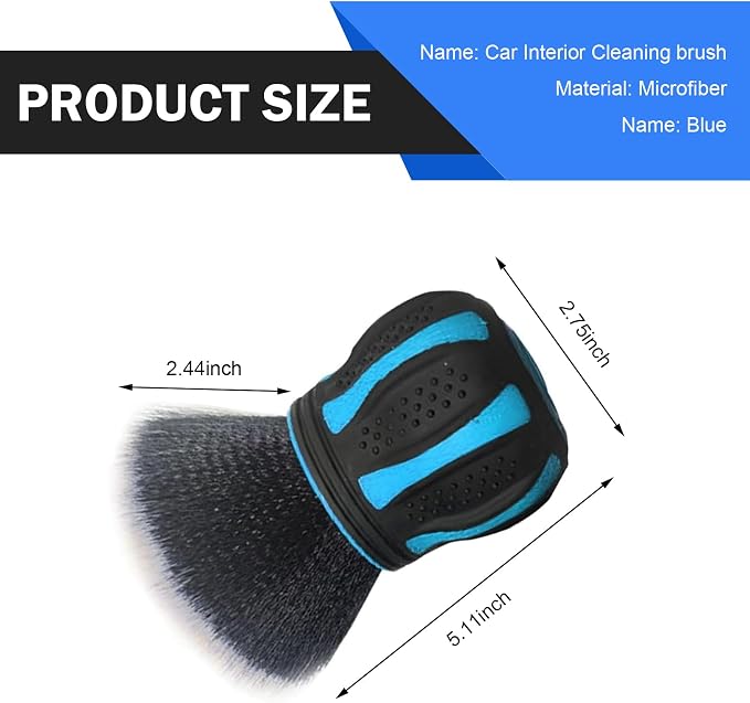 Detail Cleaning Brush with Storage Holder, Spherical Soft Bristle Dashboard Air - Image 2