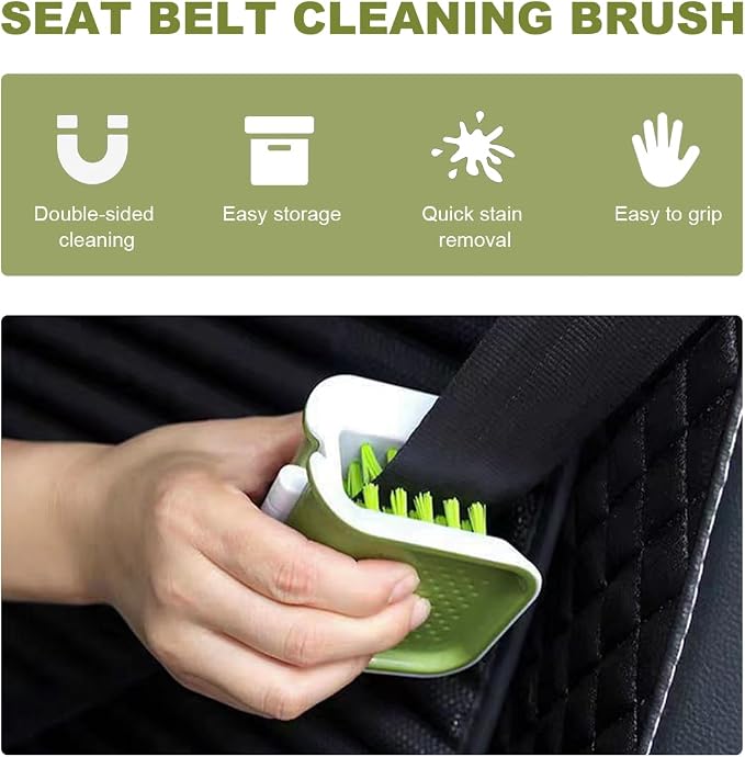 Car Seat Belt Cleaning Brush, U-Shaped Auto Interior Washing Brush - Image 4