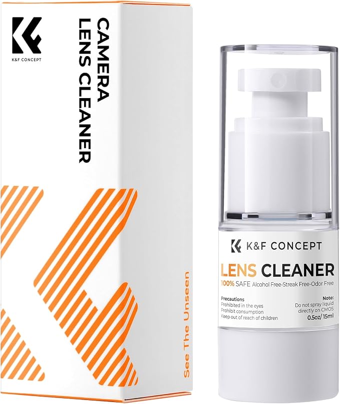 K&F CONCEPT Spray and Microfiber Lens Cleaner Care Kit, Non-Flammable Camera by KFCONCEPT