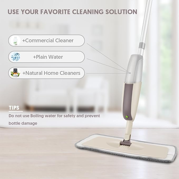HOMTOYOU Spray Mops for Floor Cleaning: Wet Floor Mop - Image 6
