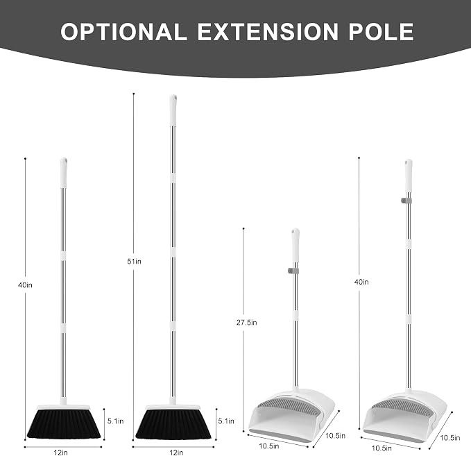 Broom and Dustpan Set, Broom Dustpan Combo Set - Image 2