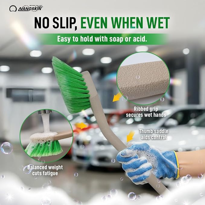Nanoskin Professional 20-Inch Angled Tire & Wheel Cleaning Brush - Image 3
