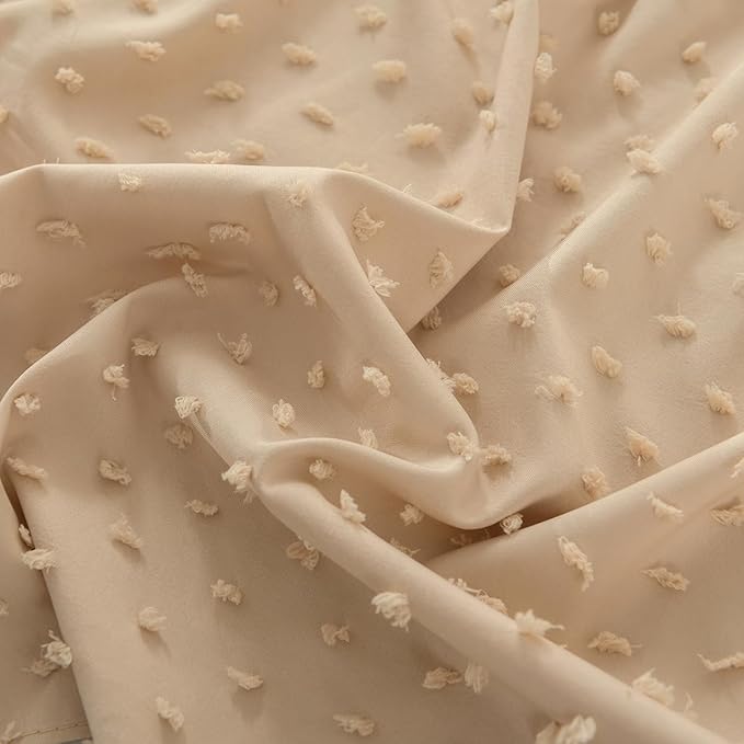 Tufted Dot Bed Skirt Queen Size,Ruffled Bed Skirt with Split Corners, Queen Bed Skirt 16 Inch Drop, Boho Queen Size Bed Skirt Camel for Ruffled Bed Skirt with Split Corners, Bed Skirt Queen Size