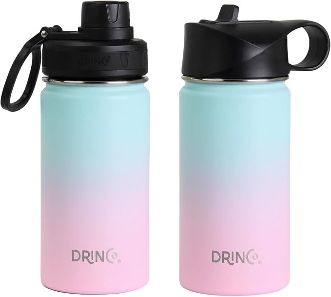 DRINCO Stainless Steel Water Bottle Spout Lid Vacuum Insulated Double Wall - Image 3