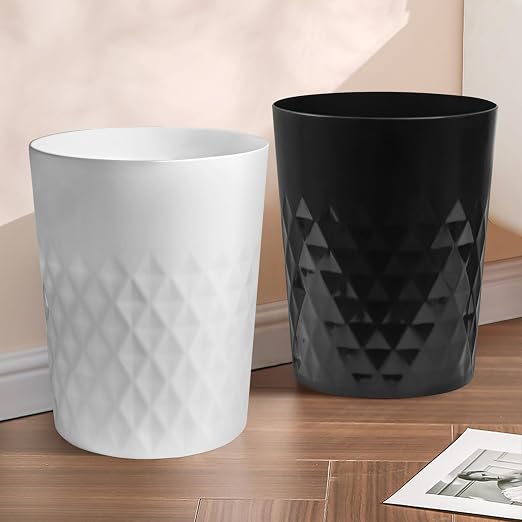 YGJT Small Trash Can, 3 Pack 1.8 Gallons Bathroom Trash Can, Slim Waste Basket - Image 6