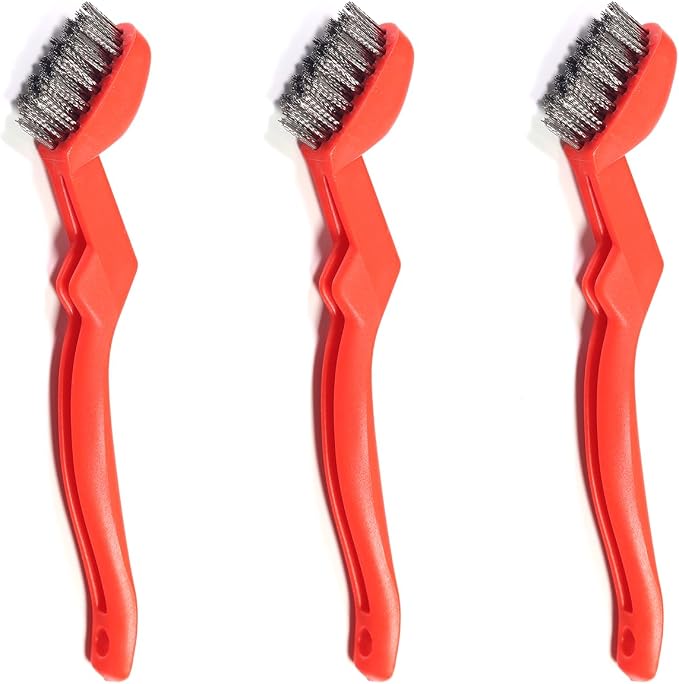 GOLDEN SMILE 3-Pack 7" Stainless Steel Wire Brushes by GOLDENSMILE