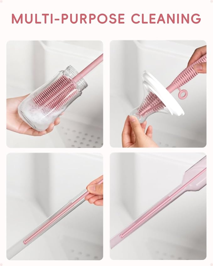 Silicone Cleaning Brush Kit, Water Bottle and Straw Cleaner Brush Set - Image 5
