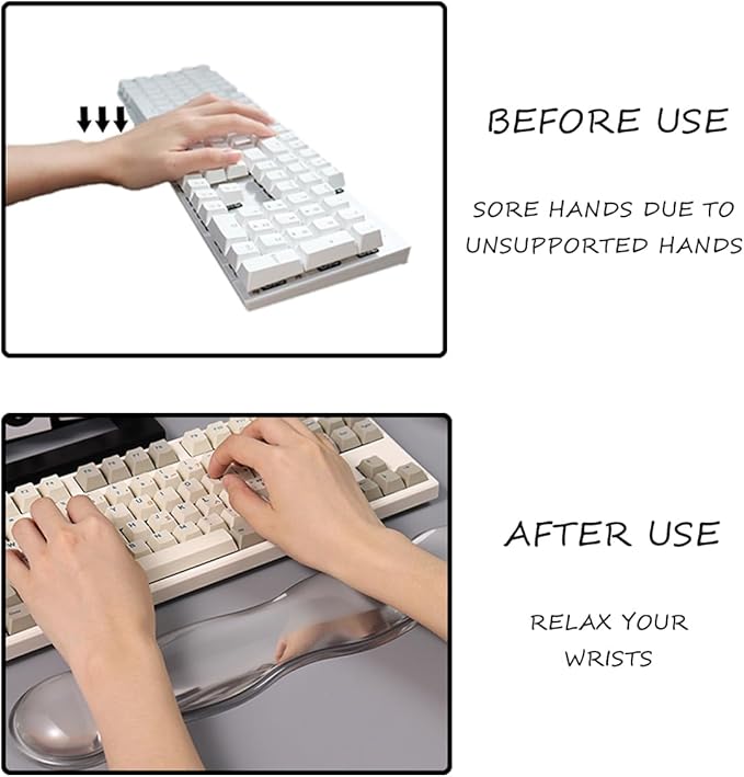 Sumgsn Silicone Gel Keyboard & Mouse Wrist Rest Set, Relax Your Wrist, - Image 3