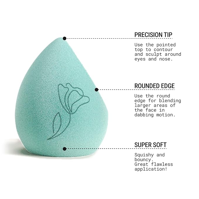 JUNO & Co. Microfiber Makeup Sponge, Dual Layer Technology - Image 3