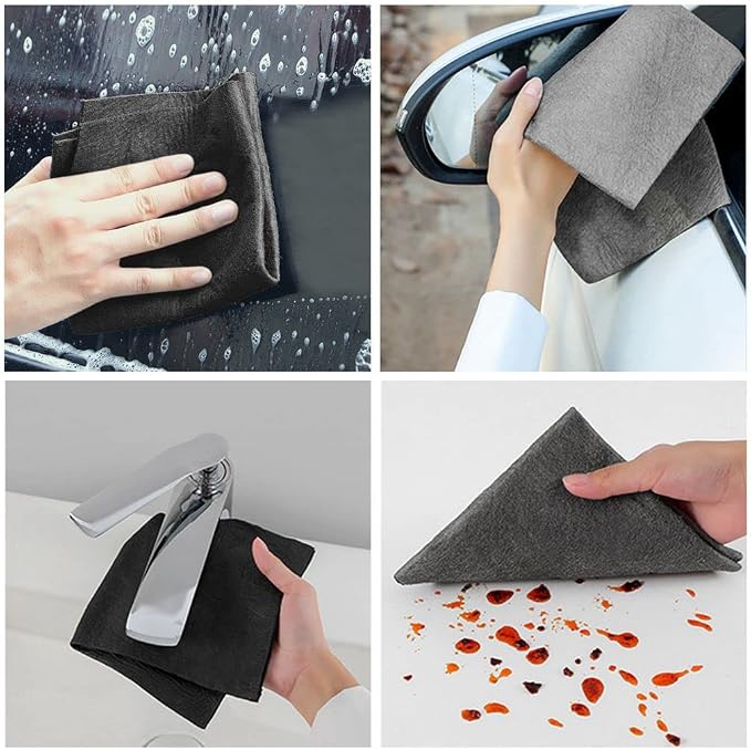 10 Pack Microfiber Cleaning Cloths, Thickened Streak Free & Lint Free Glass - Image 3