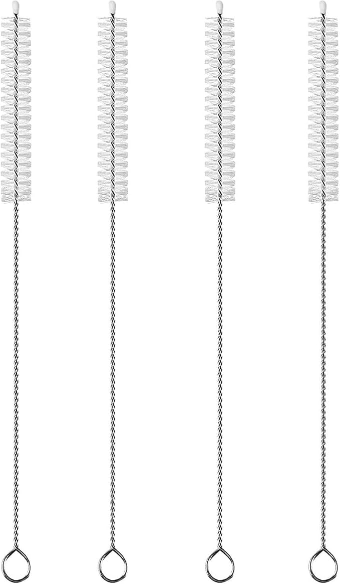 4 Pack Straw Cleaner Brush, Reusable Metal Handles Straw Cleaner Brush Extra by Unknown
