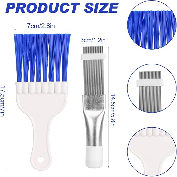 Air Conditioner Condenser Fin Cleaning Brush Stainless Steel Coil Condenser - Image 2