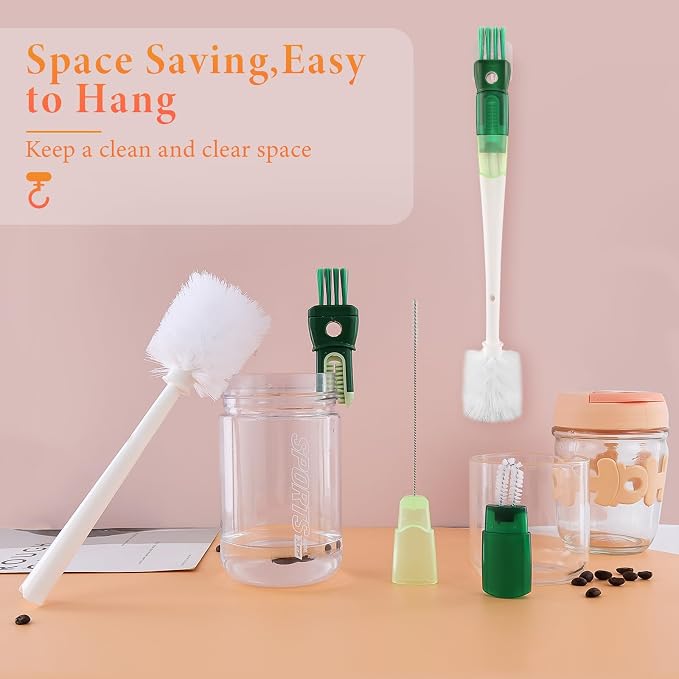 5 in 1 Water Bottle Brushes for Cleaning, Easily Cleans The Cup Mouth, and - Image 7