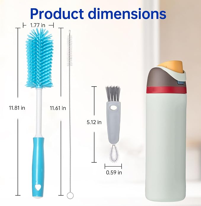 3 Pack Water Bottle Cleaner Brush Set - Image 6