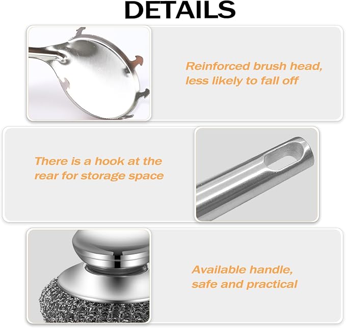 Heavy Duty Stainless Steel Scrubber Set - Image 3