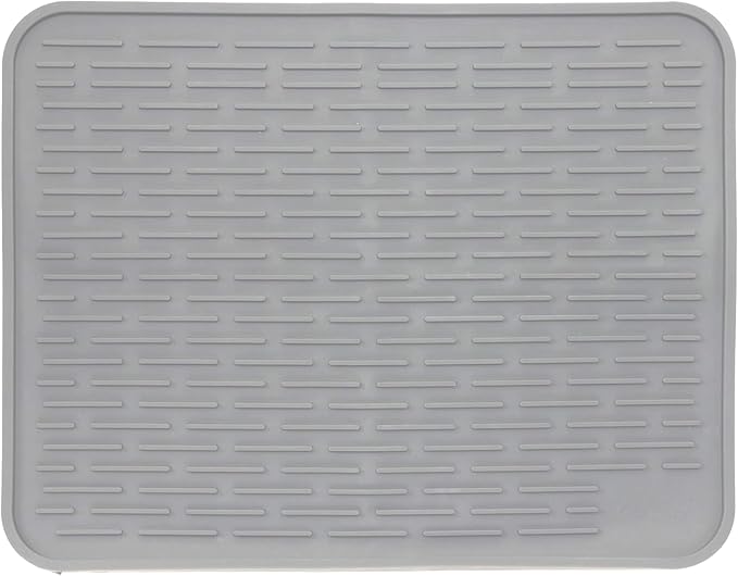 Large Silicone Dish Drying Mat for Kitchen Counter or Under Sink, Waterproof by LISH