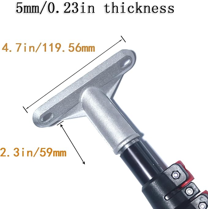 Broom Handle Bracket, 5mm Thickness Deck Brush Accessories, Aluminum One-Piece - Image 3