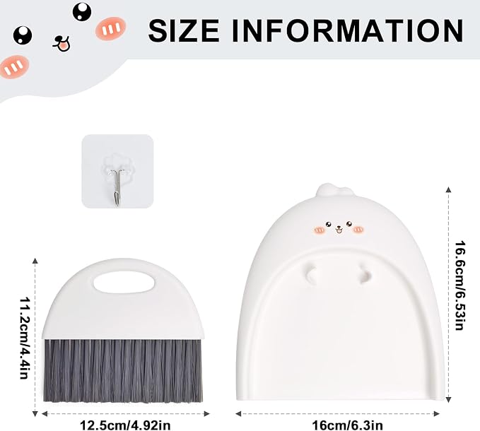 Mini Dustpan and Brush Set, Small Handheld Dust Pan - Image 2
