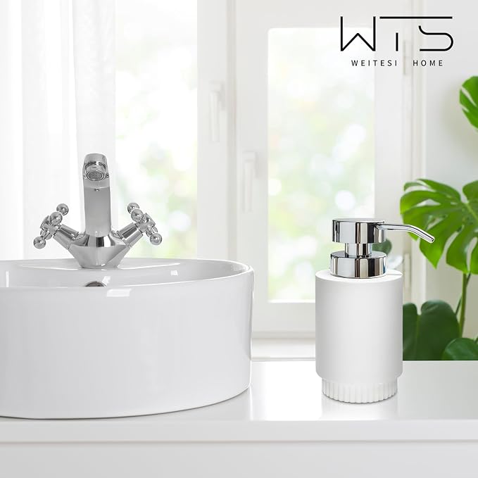 Resin Soap Dispenser for Bathroom, Hand Lotion Liquid Dispenser Easy-to-Press - Image 4