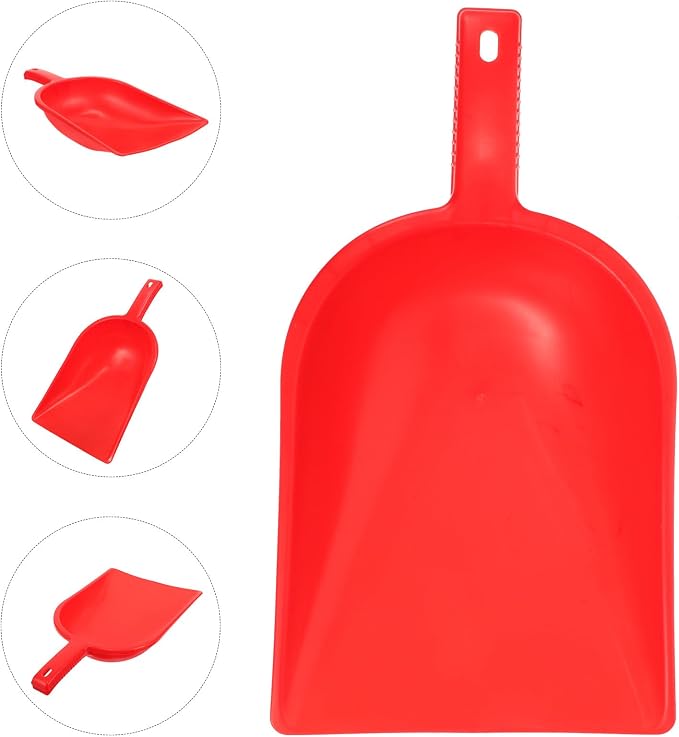 HEMOTON Handheld Dustpan and Desktop Cleaning Shovel Red Plastic Garbage Sweeper - Image 6
