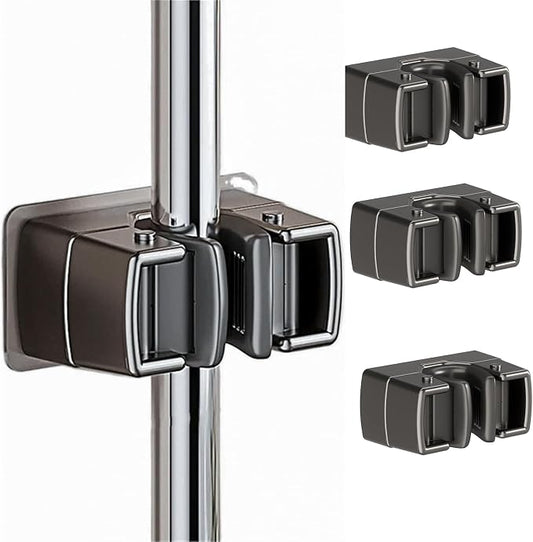 4 Pack Heavy Duty Mop Holder Wall Mount, Strong Adhesive Hanger by HomePage