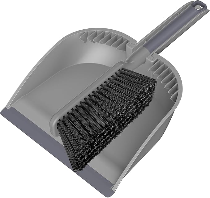 SetSail Small Dustpan and Brush Set, Nesting Snap-On Handheld Broom and Dust Pan by SetSail