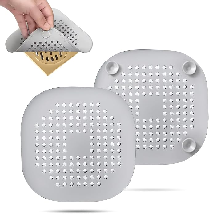 2 Pack Hair Drain Catcher, Square Drain Cover by Unknown