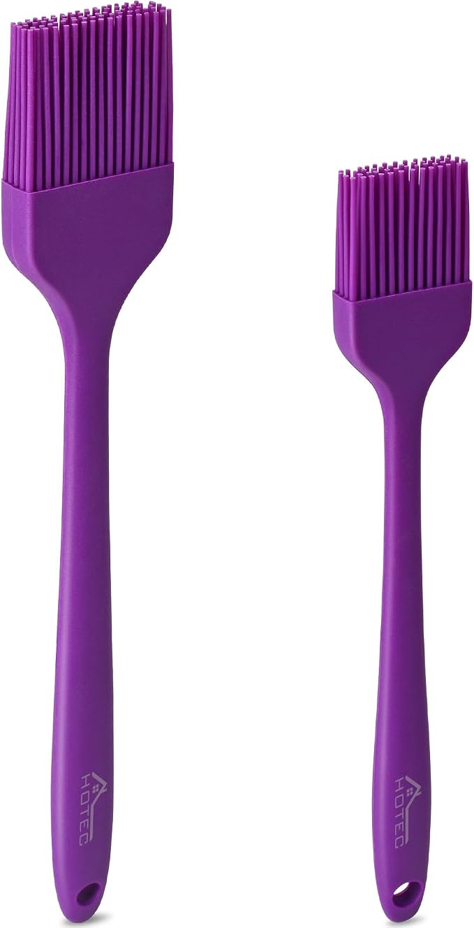 HOTEC Basting Brushes Silicone Heat Resistant Pastry Brushes Spread Oil Butter by Hotec