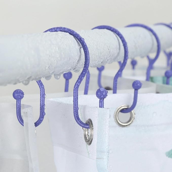 Goowin Shower Curtain Hooks, Stainless Steel Shower Curtain Hangers, Metal - Image 2