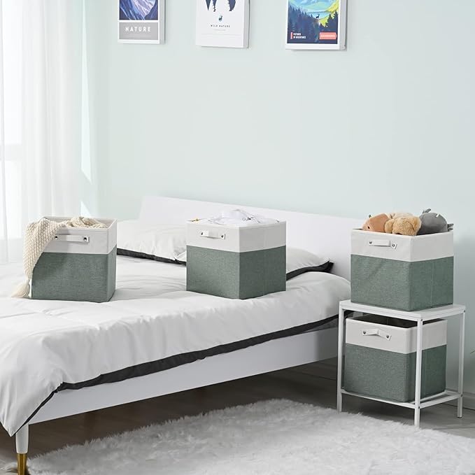 13 x 13 Inch Fine Linen Storage Bins - Image 5