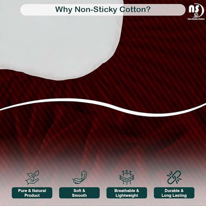 NON Sticky cotton Queen Size Sleeper Sofa Sheets, 4 Piece Egyptian Cotton Bed Sheet Set for Sofa Bed, 8" Deep Pocket for Pull Out Couch Mattress, 60" x 75", Burgundy Stripe, Soft & Breathable