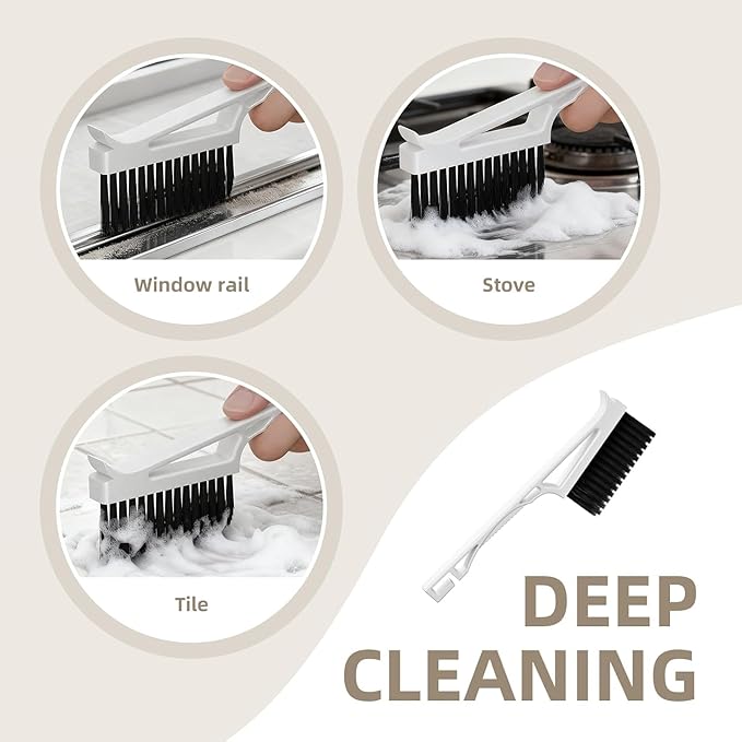 Grout Cleaner Brush V Shape, Stiff Grout Cleaning Brushes - Image 4