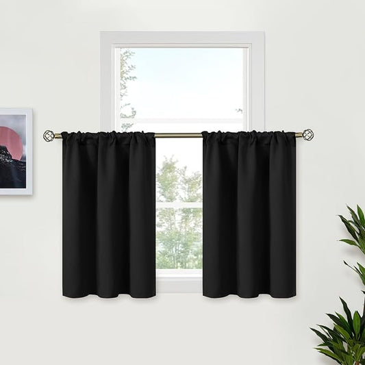 BGment Black Curtains 36 Inches Long by BGment